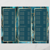 Élégante Brochure Turquoise Or Agate (Dos)