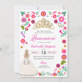 Elégante Broderie Otomi Quinceañera Invitation (Devant)