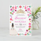 Elégante Broderie Otomi Quinceañera Invitation (Debout devant)