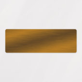 Elegante bronzen faux geborsteld metalen labels (Design 2)