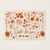 Elégante Brown Automne Rustique Carte cadeau Flora (Devant)