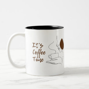 Elegante Brown Coffee Time Mok