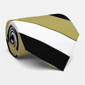 Elégante Brown noir et blanc rayures Motif Cravate (Roulé)