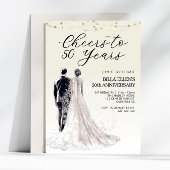 Elegante bruid bruidegom 50ste bruiloft Jubileum Kaart