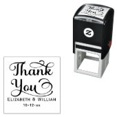 Elegante bruid bruidegom datum dank je #3  zelfinktende stempel (In situ)