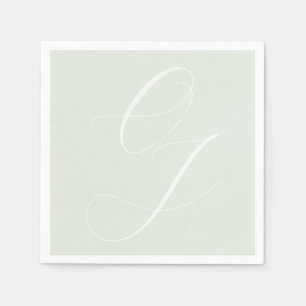 Elegante bruid bruidegom Initialen Embossed effect Servet