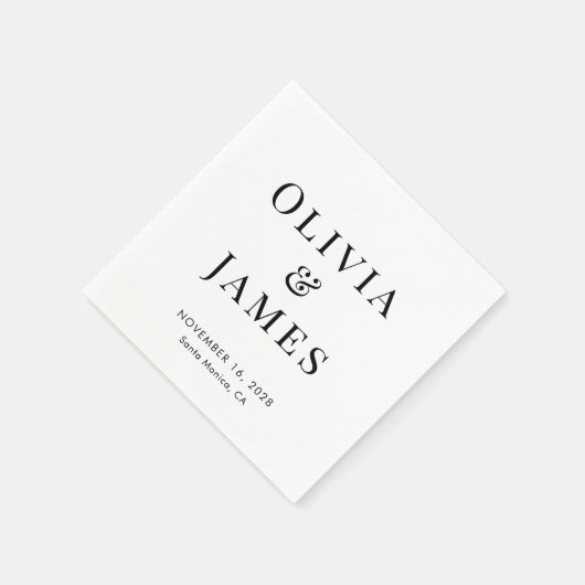 Elegante bruid bruidegom Monogram bruiloft Servet (Hoek)