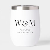 Elegante bruid bruidegom Monogram Initialen Bruilo (Achterkant)