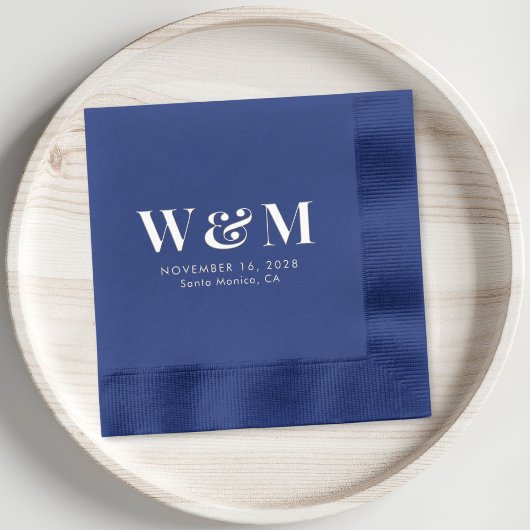 Elegante bruid bruidegom Monogram Initialen Bruilo Folie Servetten