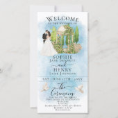 Elegante bruid & bruidegom prieel luxe trouwprogra (Voorkant)