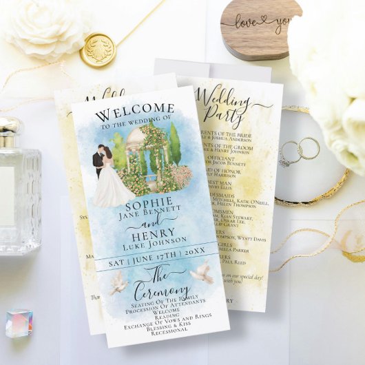 Elegante bruid & bruidegom prieel luxe trouwprogra