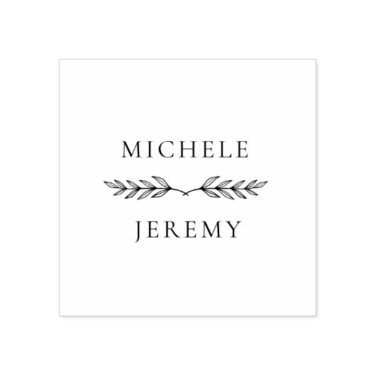 Elegante bruid en bruidegom bruiloft botanisch rubberstempel (Afrduk)