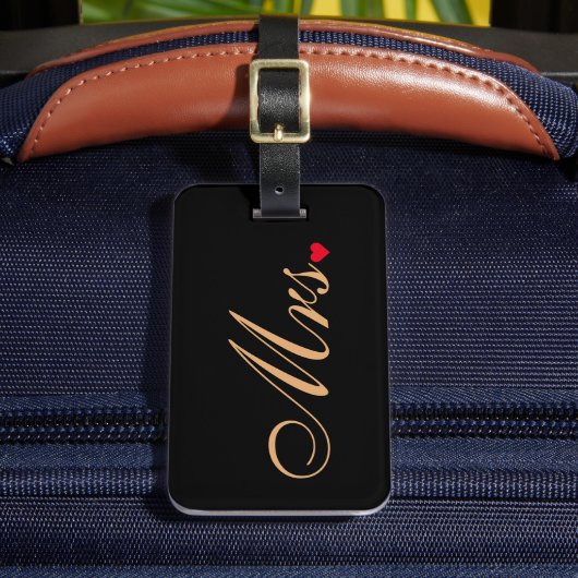 Elegante bruid en bruidegom reis bagagelabel (Voorkant Insitu 2)