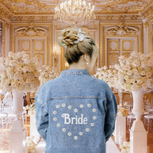 Elegante Bruid Hart & Madeliefjes Denim Jas Jacket