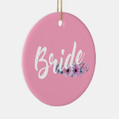 Elegante Bruid Huwelijkscalligrafie Keramische Ver Keramisch Ornament (Rechts)