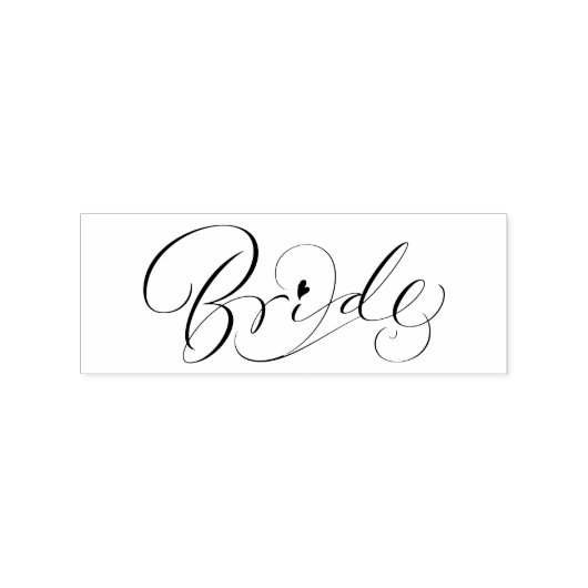 Elegante bruid kalligrafie Fancy script handtekeni Rubberstempel (Afrduk)