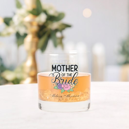 Elegante bruid Moeder toevoegen naam Bruiloft Whisky Glas (Insitu (Huwelijk))