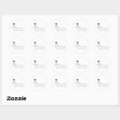 Elegante bruid ontspannen in bad bruiloft ontwerp ronde sticker (Vel)