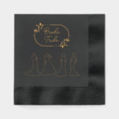 Elegante bruid stam folie servetten (Voorkant)