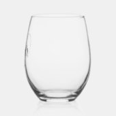 Elegante bruidegom kalligrafie bruiloft script wijnglas zonder voet (Links)