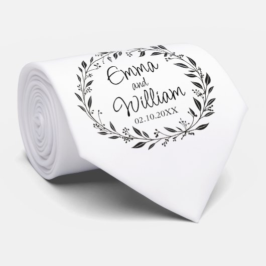 Elegante bruidegom stropdas (Opgerold)