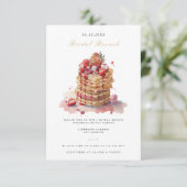 Elegante bruids brunch bruids douche uitnodiging informatiekaartje (Staand voorkant)