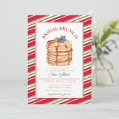 Elegante bruids brunch kerst pannenkoek kaart (Staand voorkant)