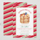 Elegante bruids brunch kerst pannenkoek kaart (Voorkant / Achterkant)