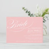 Elegante bruids douche uitnodigingen (Staand voorkant)