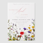 Elegante bruidsbloementuin bruiloft vellum uitnodigingen (Voorkant)