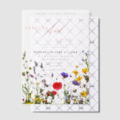 Elegante bruidsbloementuin bruiloft vellum uitnodigingen (Offset (Uitnodiging))