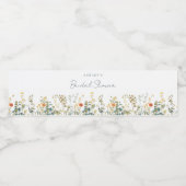 Elegante Bruidsboeket Bruidsshower Waterfles Etiket (Enkel label)