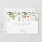 Elegante Bruidsboeket Bruiloft Bedankkaart (Achterkant)