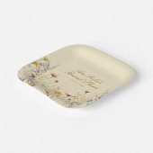 Elegante Bruidsboeket Bruiloft Bruidsshower Papieren Bordje (Gebogen)