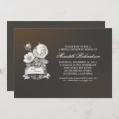 Elegante  bruidsdoucheuitnodiging kaart (Voorkant / Achterkant)