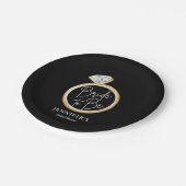 Elegante Bruidsfeest Borrel Papieren Bordje (Gekanteld)