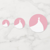 Elegante bruidsjurk jurk roze confetti (Voorkanten)