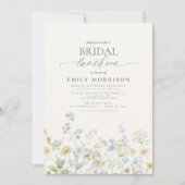 Elegante bruidslunch Wildflower Kaart (Voorkant)