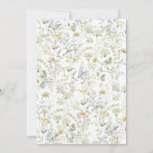 Elegante bruidslunch Wildflower Kaart (Achterkant)