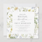 Elegante bruidslunch Wildflower Sage Green Kaart (Voorkant)