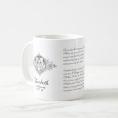 Elegante bruidsmeis Siddende mok van de Heilige Fa (Voorkant links)