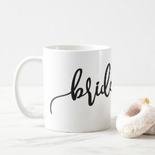Elegante bruidsmeisje bruiloft calligrafie Mok