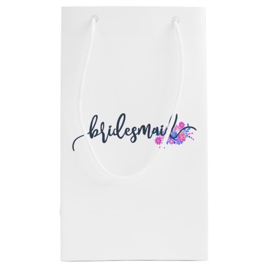 Elegante bruidsmeisje bruiloft kalligrafie | Cadea Klein Cadeauzakje (Achterkant)