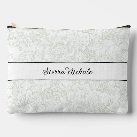 Elegante bruidsmeisje Chinoiserie Sage Green Peony Etui (Voorkant)