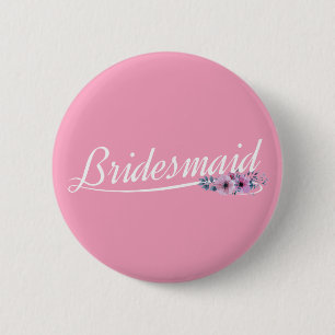 Elegante bruidsmeisje trouw kalligrafie speld knoo ronde button 5,7 cm