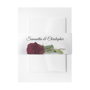 Elegante Bruidsroos Simpele Glamour Bruiloft Uitnodigingen Wikkel