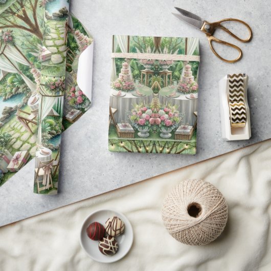 Elegante bruiloft ambacht of cadeau cadeaupapier (Crafts)