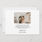 Elegante bruiloft Bedankt Script Vier Foto (Achterkant)