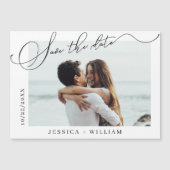 Elegante bruiloft Bewaar de datum Magnetische foto (Voorkant)