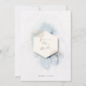 elegante bruiloft Bewaar de datum uitnodiging (Achterkant)